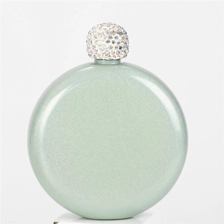 Diamond Lid Stainless Steel Hip Flask